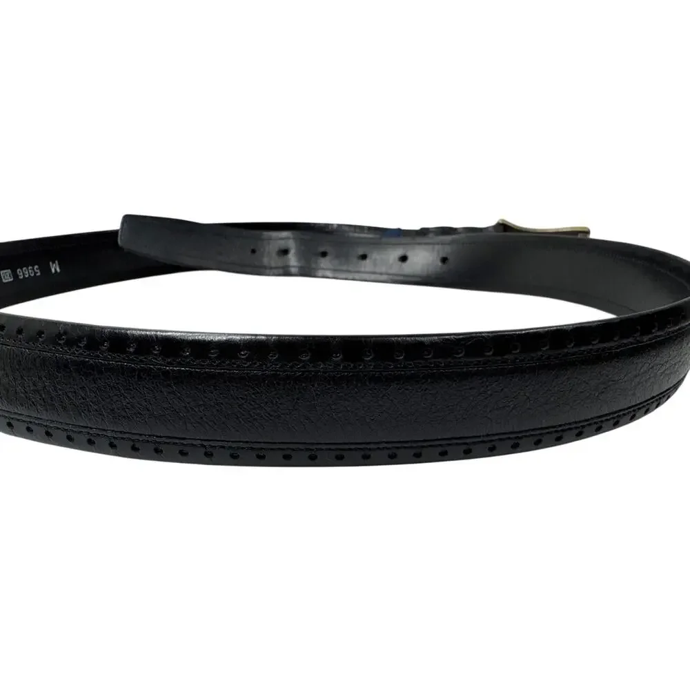 Mezlan Leather and Deerskin Belt, Men, Size 36